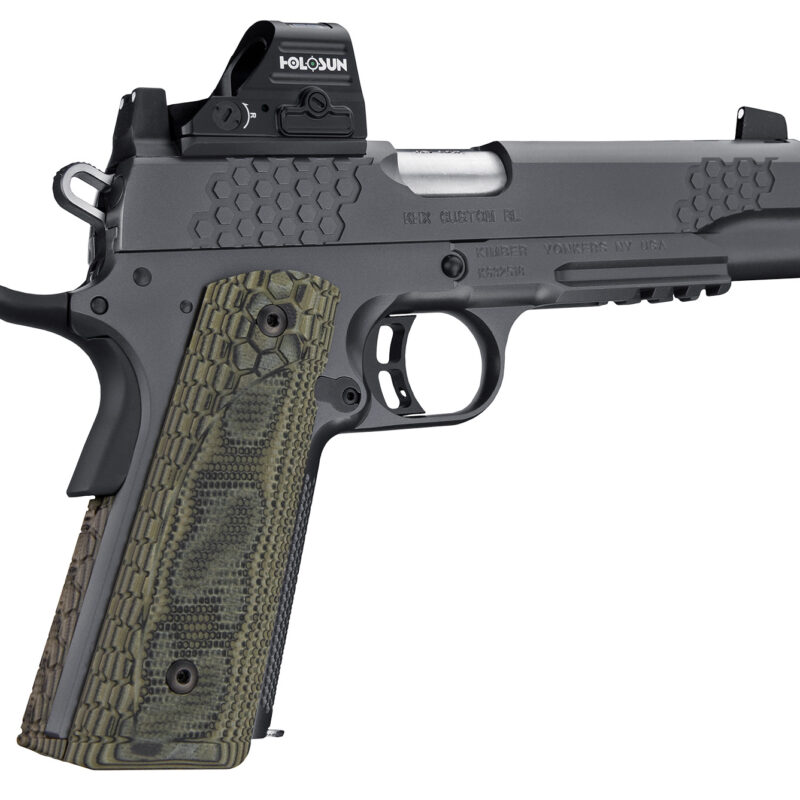 Kimber Mfg.,inc 3000437 KHX Custom RL (OI) 9mm 9+1 5" Front Serrations Stainless Steel Slide Gray KimPro II G-10 Grip