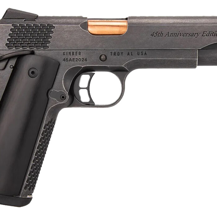 Kimber Mfg.,inc 3700841 45th Anniversary Limited Edition Full Size Frame 45 ACP 8+1 5" Titanium Nitride Distressed Cerakote Distressed Cerakote Black Horn Grip