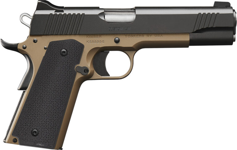 Kimber Mfg, Inc 3000461 Custom LW MP 9mm Luger 9+1 5" Stainless Match Grade Barrel, Black Serrated Steel Slide, Flat Dark Earth Aluminum Frame w/Beavertail, Black Textured Grip