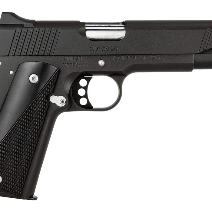 Kimber Mfg, Inc 3700596 Custom LW Nightstar 9mm Luger 9+1 5" Stainless Match Grade Barrel, Black Serrated Steel Slide, Black Aluminum Frame w/Beavertail, Black/Gray Laminate Grip