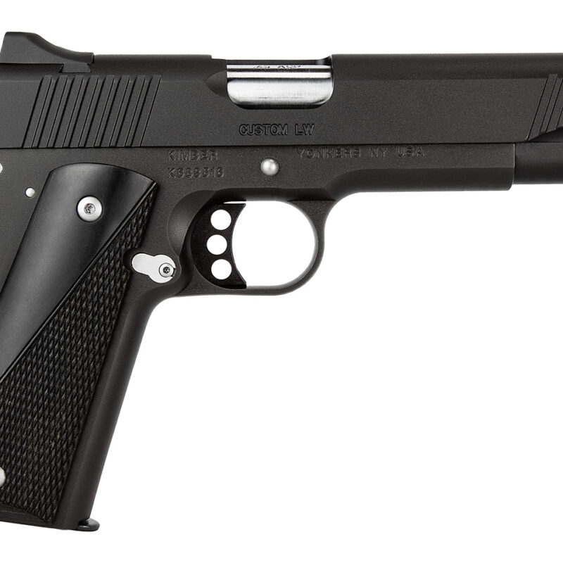 Kimber Mfg, Inc 3700596 Custom LW Nightstar 9mm Luger 9+1 5" Stainless Match Grade Barrel, Black Serrated Steel Slide, Black Aluminum Frame w/Beavertail, Black/Gray Laminate Grip