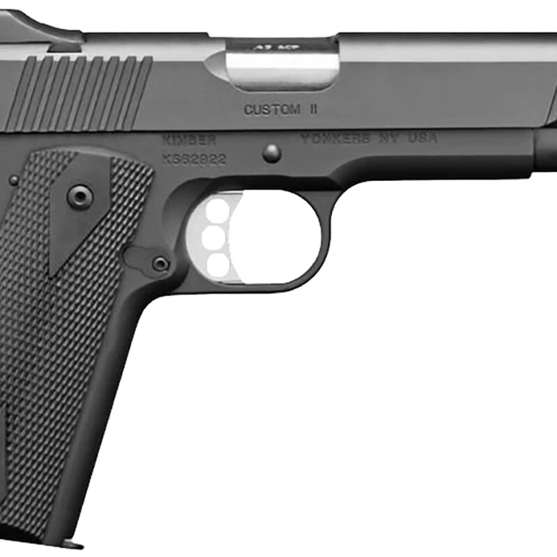 Kimber Mfg.,inc 3700549 Custom II GFO 45 ACP 8+1 5" Stainless Steel Slide Matte Black F/S Rubber Grip G-10 Grip