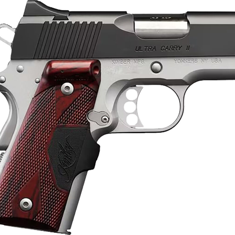 Kimber Mfg.,inc 3200392 Ultra Carry II Two-Tone LG 9mm 8+1 3" Black Matte Silver Rosewood w/ Integrated Laer Grip