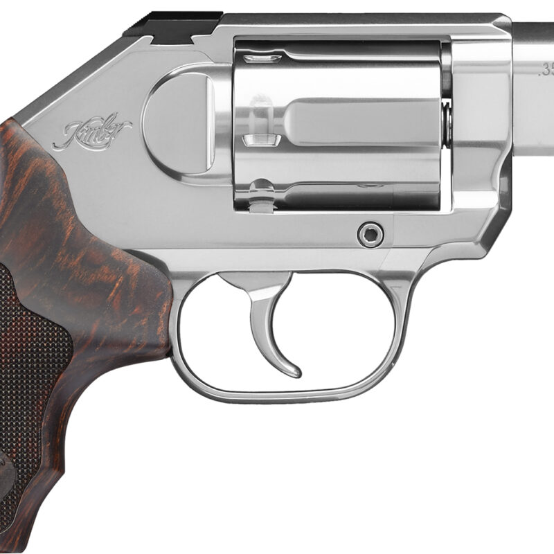 Kimber Mfg, Inc 3400009 K6S DCR DAO 357 Mag 6 Shot 2" Satin Silver Stainless Steel Barrel & Cylinder, Stainless Steel Frame, Laminated Wood Grip, Concealed Hammer