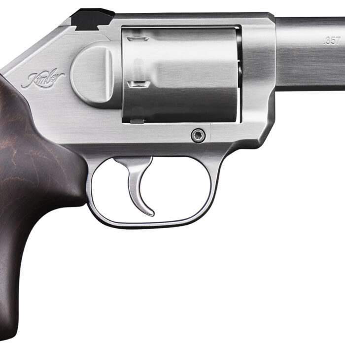 Kimber Mfg, Inc 3400011 K6S Stainless 3 357 Mag 6 Shot 3" Brushed Stainless Steel Barrel &s Cylinder, Brushed Stainless Steel Frame, Large Smooth Walnut Grip, Concealed Hammer