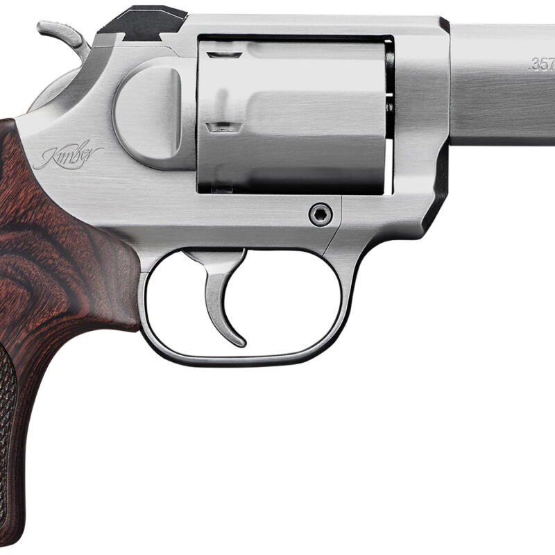 Kimber Mfg, Inc 3400016 K6S  DA/SA 357 Mag 6 Shot 3" Brushed Stainless Steel Barrel & Cylinder, Brushed Stainless Steel Frame, Diamond Checkering Grip, Exposed Hammer