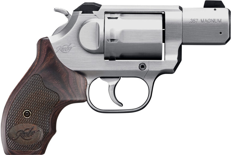 Kimber Mfg, Inc 3400021 K6S  DA/SA 357 Mag 6 Shot 2" Brushed Stainless Steel Barrel & Cylinder, Brushed Stainless Steel Frame, Diamond Checkering Grip, Exposed Hammer