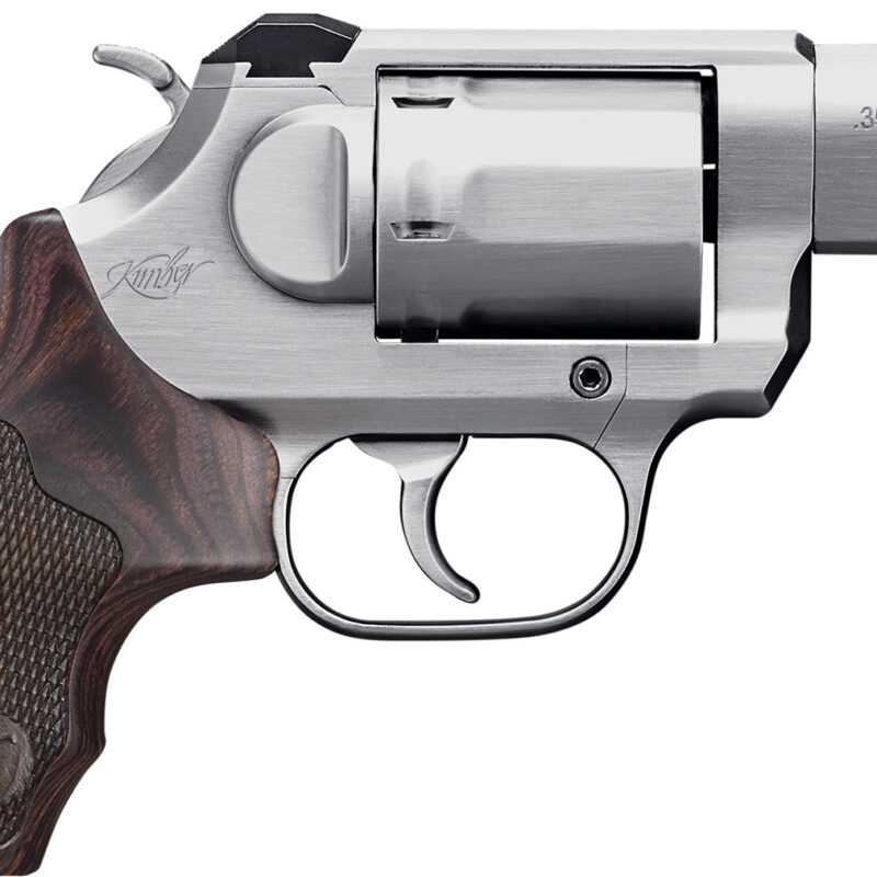 Kimber Mfg, Inc 3400021 K6S  DA/SA 357 Mag 6 Shot 2" Brushed Stainless Steel Barrel & Cylinder, Brushed Stainless Steel Frame, Diamond Checkering Grip, Exposed Hammer