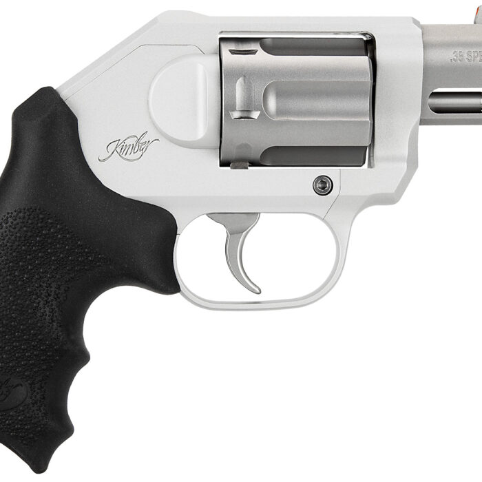 Kimber Mfg, Inc 3400034 K6XS  Small 38 Special +P 6 Shot 2" Glass Bead Stainless Steel Barrel, Silver KimPro II Aluminum Frame, Black Hogue Rubber Grip, Concealed Hammer