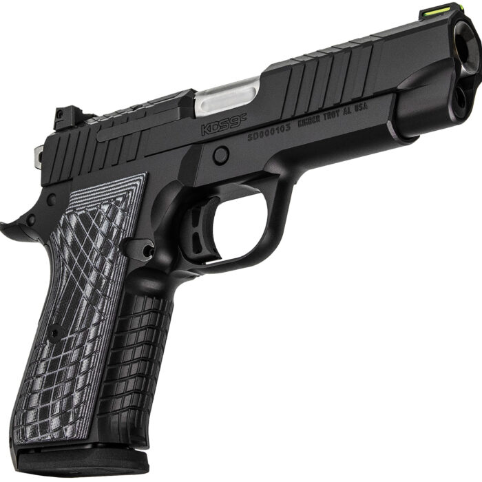 Kimber Mfg.,inc 3100011 KDS9C  9mm 10+1 4.09" KimPro Black Front and Rear Serrations Stainless Steel Slide Gray and Black G10 Crosshatch Grip