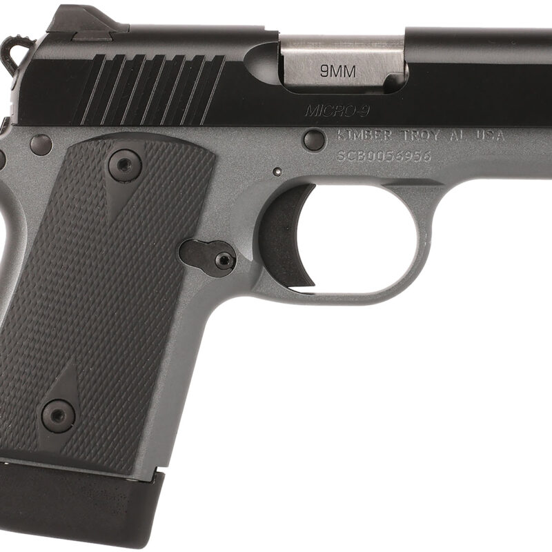 Kimber Mfg.,inc 3300242 Micro 9 Shadow Ghost 9mm 7+1 3.15" Stainless Black F/S Rubber Grip