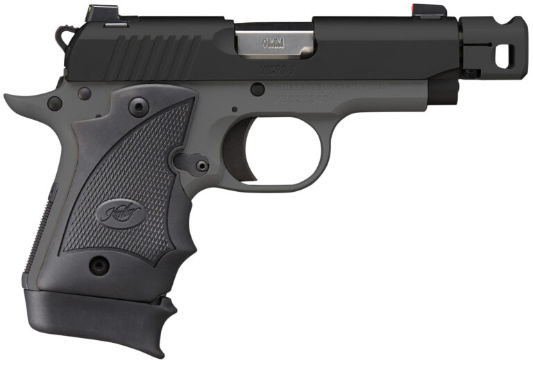Kimber Mfg.,inc 3300246 Micro 9 MC TP 9mm 7+1 3.65" KimPro Black Stainless Steel Slide KimPro Gray Black Hogue Rubber Wraparound Grip