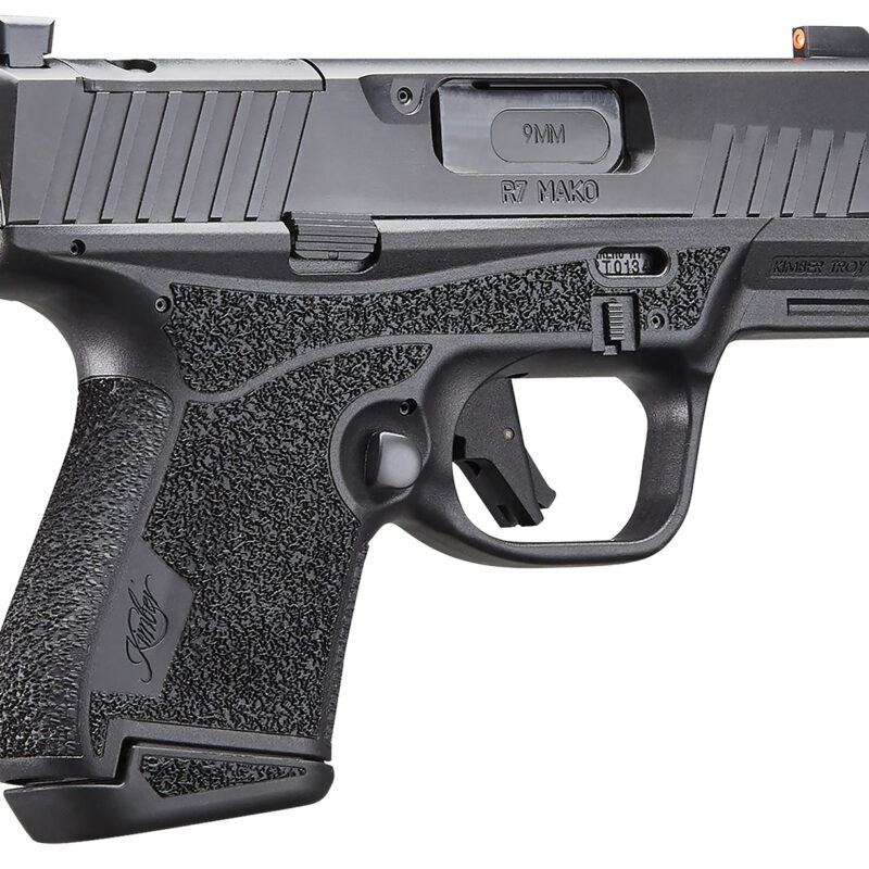 Kimber Mfg.,inc 3800025 R7 Mako OR Bundle 9mm 10+1 3.37" FNC Stainless Steel Slide Molded Stippling Black