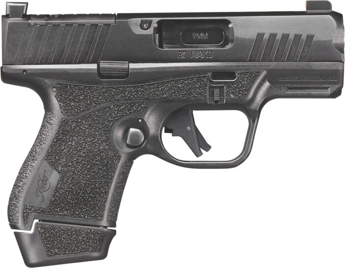 Kimber Mfg, Inc 3800034 R7 Mako Bundle Sub-Compact Frame 9mm Luger 15+1 3.37" Black DLC Match Grade Barrel, Black FNC Nitride Optic Ready/Serrated Stainless Steel Slide, Black Polymer Frame