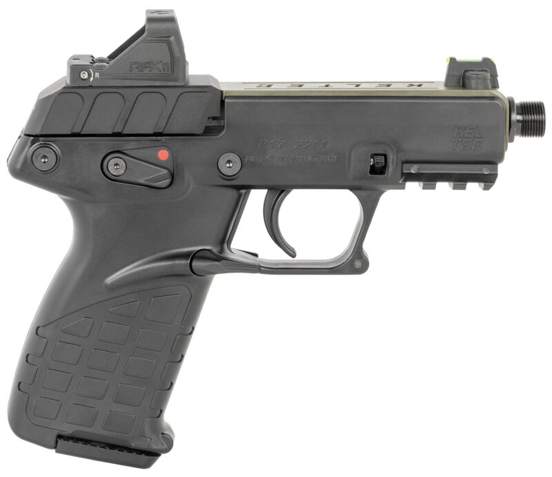 Kel-Tec P17GRNBLKOPTIC P17  22 LR 16+1 3.80" w/Optic & Holster Green/Black