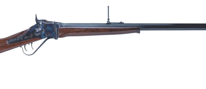 Cimarron AS150 1874 Sharps Sporting 45-70 Gov 1rd 32" Blued Barrel, Color Case Hardened Receiver, Walnut Fixed Straight Stock
