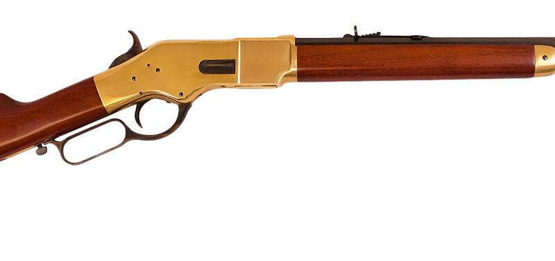 Cimarron CA221 1866 Yellowboy Short 38 Special 10+1 20" Blued Octagon Barrel, Brass Receiver, Fixed Walnut Stock