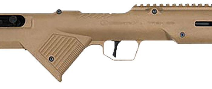 Desert Tech TRKRF2218FDE TREK-22  Flat Dark Earth Compact 22 LR 18" Free Floating Steel Barrel, Picatinny Rail Receiver, M-LOK Handguards, Fixed Polymer Stock, Suppressor Ready