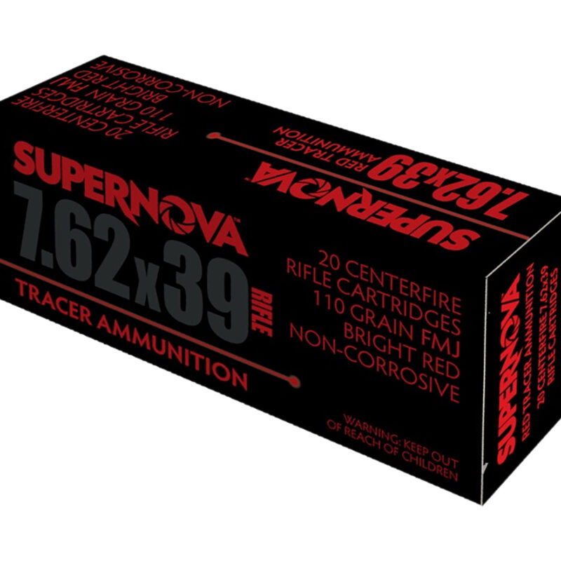 Supernova PMSN762R Red Tracer  7.62mm 110 gr Full Metal Jacket 20 Per Box/ 50 Cs