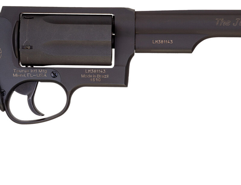 Taurus 2441061T Judge  45 Colt (LC)/410 Bore 5rd 6.50" Matte Black Oxide Steel Barrel, Cylinder & Frame, Black Ribber Grip, Exposed Hammer