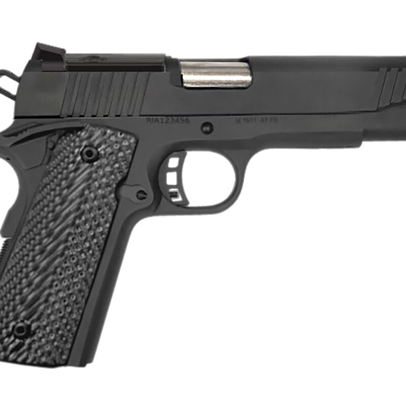 Rock Island 57180 GI  10mm 8+1 5" Matte Black Steel Barrel, Optic Cut/Serrated Steel Slide, Steel Frame, Black Rubber Grip