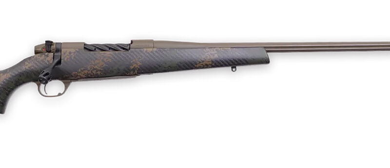 Weatherby MBC20N300PR8B Mark V Backcountry 2.0 300 PRC 3+1 28" Patriot Brown Cerakote Fluted Barrel/Peak 44 Blacktooth Carbon Fiber w/ Dark Green/Brown Sponge Stock