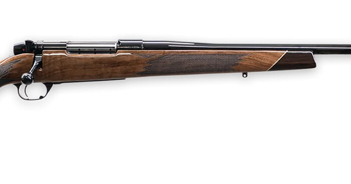 Weatherby MDX01N240WR4O Mark V Deluxe 240 Wthby Mag 4+1 24" High Gloss Fluted Barrel, High Gloss Blued Drilled & Tapped Stainless Steel Receiver, Fixed Gloss Walnut Stock, Right Hand