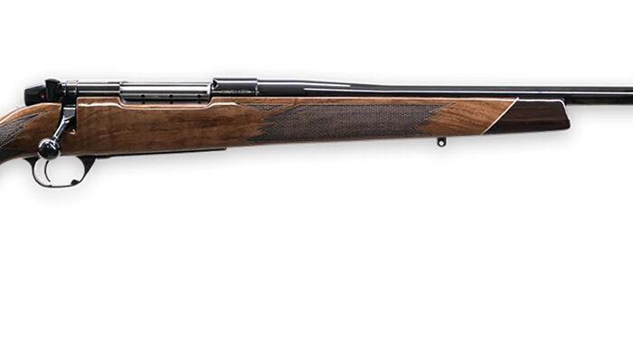 Weatherby MDX01N270WR6O Mark V Deluxe 270 Wthby Mag 3+1 26" High Gloss Fluted Barrel, High Gloss Blued Drilled & Tapped Stainless Steel Receiver, Fixed Gloss Walnut Wood Stock, Right Hand