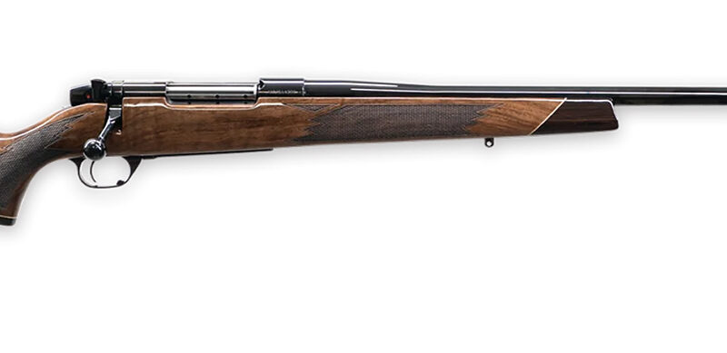 Weatherby MDX01N270WR6O Mark V Deluxe 270 Wthby Mag 3+1 26" High Gloss Fluted Barrel, High Gloss Blued Drilled & Tapped Stainless Steel Receiver, Fixed Gloss Walnut Wood Stock, Right Hand