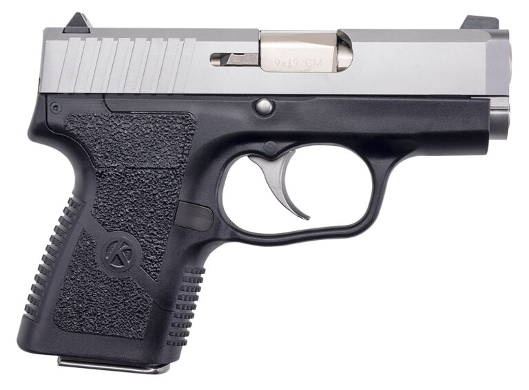 Kahr Arms CM9093N CM9  9mm Luger 6+1 3" Stainless Steel Barrel, Matte Stainless Serrated Slide, Black Polymer Frame, Black Textured Polymer Grip, Night Sights, No Safety, Right Hand