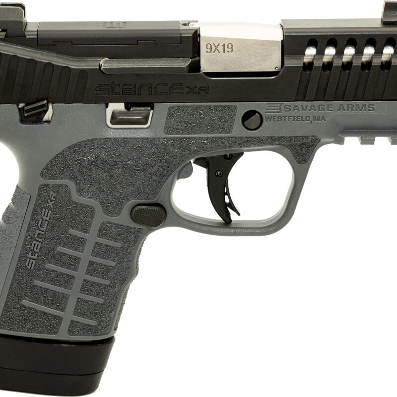 Savage Arms 67059 Stance XR 9mm 13+1 3.20" Natural Black Nitride Ported Stainless Steel Slide Gray Glass Filled Nylon Grip Ambidextrous