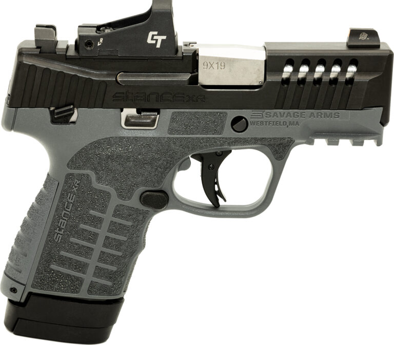Savage Arms 67060 Stance XR 9mm 13+1 3.20" Natural Black Nitride Ported Stainless Steel Slide Gray Glass Filled Nylon Grip Ambidextrous