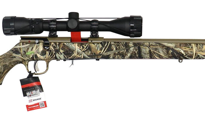 Savage Arms 90757 93 XP 22 WMR 10+1 21" Coyote Tan Cerakote Button-Rifled Barrel & Drilled & Tapped Steel Receiver, Brush Camouflage Fixed Synthetic Stock, Weaver 3-9x40mm