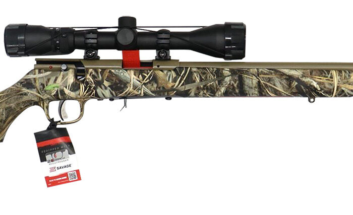 Savage Arms 96867 93 XP 17 HMR 10+1 21" Coyote Tan Cerakote Button-Rifled Barrel & Drilled & Tapped Steel Receiver, Brush Camouflage Fixed Synthetic Stock, Weaver 3-9x40mm