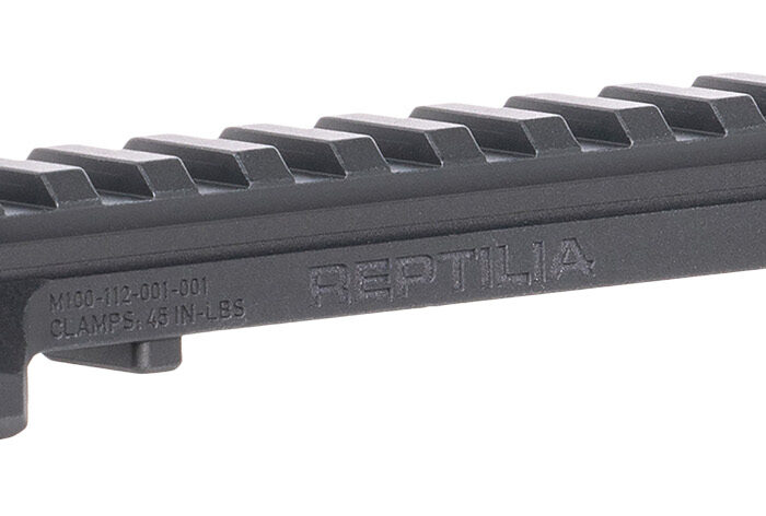 Reptilia LLC 100269 RMU Mount 12 Slot Black 7075-T6 Aluminum Mil-Spec 1913 Picatinny Rail Mount