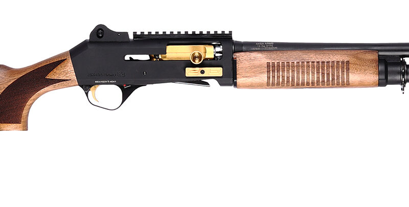 Four Peaks Imports 12077 AKSA Arms S4 12 Gauge 3" 5+1 18.50" Chrome Plated 7075-T6 Aluminum Receiver Wood Stock