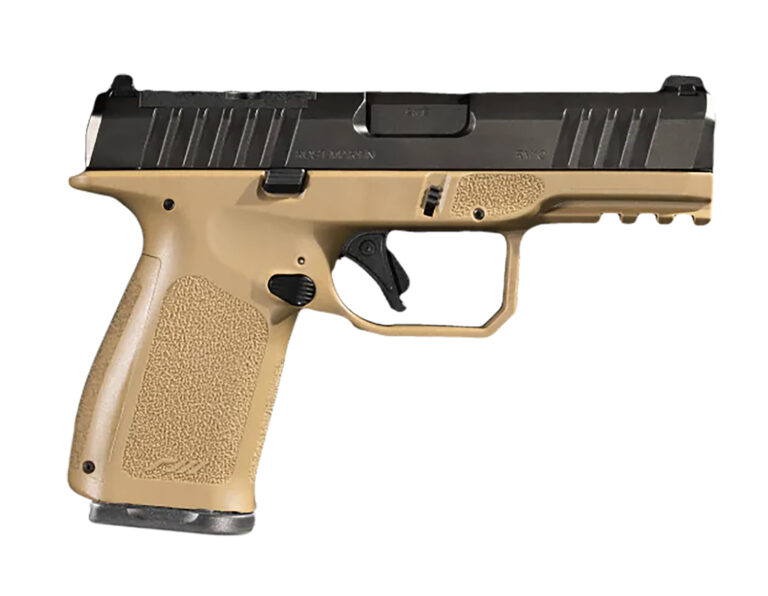 Rost Martin RM1CFDEOSP10CA RM1C *CA Compliant 9mm Luger 10+1 4" Black Steel Barrel, Black Tenifer Optic Ready/Serrated Steel Slide, Flat Dark Earth Polymer Frame w/Picatinny Rail, Textured Grip