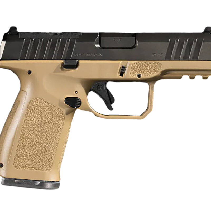 Rost Martin RM1CFDEOSP10CA RM1C *CA Compliant 9mm Luger 10+1 4" Black Steel Barrel, Black Tenifer Optic Ready/Serrated Steel Slide, Flat Dark Earth Polymer Frame w/Picatinny Rail, Textured Grip