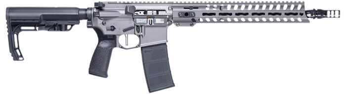 Patriot Ordnance Factory 02049 Minuteman  300 Blackout 30+1 13.75" Black Nitride Barrel/ Tungsten Cerakote Aluminum Receiver Picatinny Rail