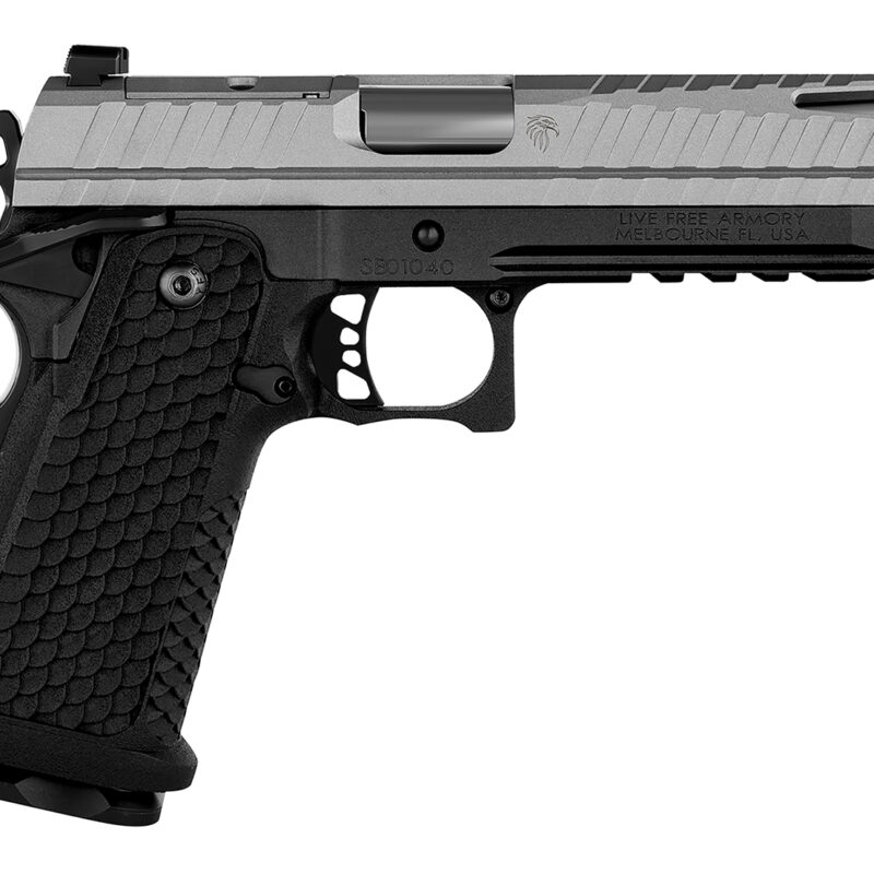 Live Free Armory LFAPF812076 Apollo 11  9mm 17+1 4.15" 416 Stainless Steel Slide Elite Gray Cerakote Black Polymer Grip