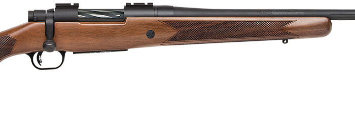 Mossberg 28236 Patriot  Full Size 6.5 PRC 4+1 24" Matte Blued Fluted Threaded Barrel, Drilled & Tapped Matte Blued Stainless Steel Receiver, Walnut Fixed Stock