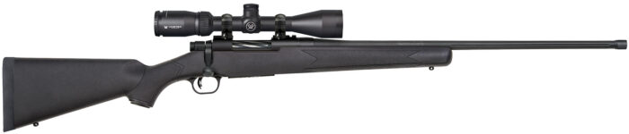 Mossberg 28244 Patriot w/Optic 6.5 PRC 4+1 24" Matte Blued Fluted Threaded Barrel, Matte Blued Drilled & Tapped Receiver, Fixed Black Synthetic Stock, Vortex Crossfire II 3-9x40mm