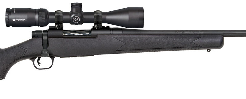 Mossberg 28244 Patriot w/Optic 6.5 PRC 4+1 24" Matte Blued Fluted Threaded Barrel, Matte Blued Drilled & Tapped Receiver, Fixed Black Synthetic Stock, Vortex Crossfire II 3-9x40mm