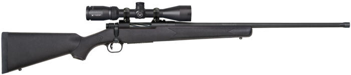 Mossberg 28247 Patriot w/Optic 350 Legend 4+1 22" Matte Blued Fluted Threaded Barrel, Matte Blued Drilled & Tapped Receiver, Fixed Black Synthetic Stock, Vortex Crossfire II 3-9x40mm