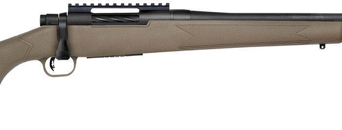 Mossberg 28253 Patriot Predator Full Size 22-250 Rem 5+1 22" Matte Blued Fluted Threaded Barrel, Matte Blued Stainless Steel Receiver w/Picatinny Rail, Flat Dark Earth Fixed Synthetic Stock