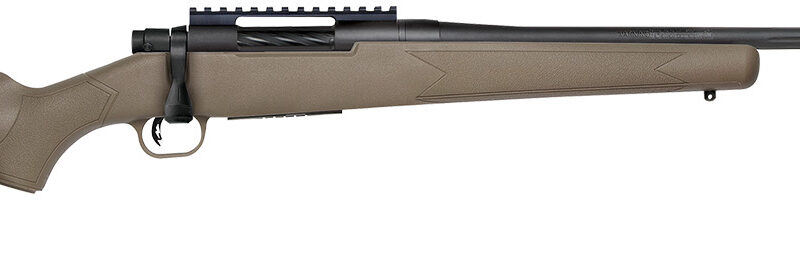 Mossberg 28253 Patriot Predator Full Size 22-250 Rem 5+1 22" Matte Blued Fluted Threaded Barrel, Matte Blued Stainless Steel Receiver w/Picatinny Rail, Flat Dark Earth Fixed Synthetic Stock