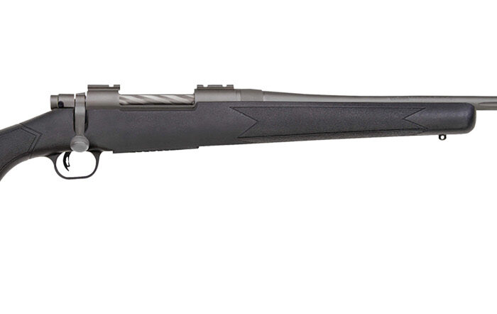 Mossberg 28262 Patriot  Full Size 400 Legend 4+1 20" Stainless Cerakote Threaded Barrel, Drilled  Stainless Cerakote Stainless Steel Receiver, Black Fixed Synthetic Stock
