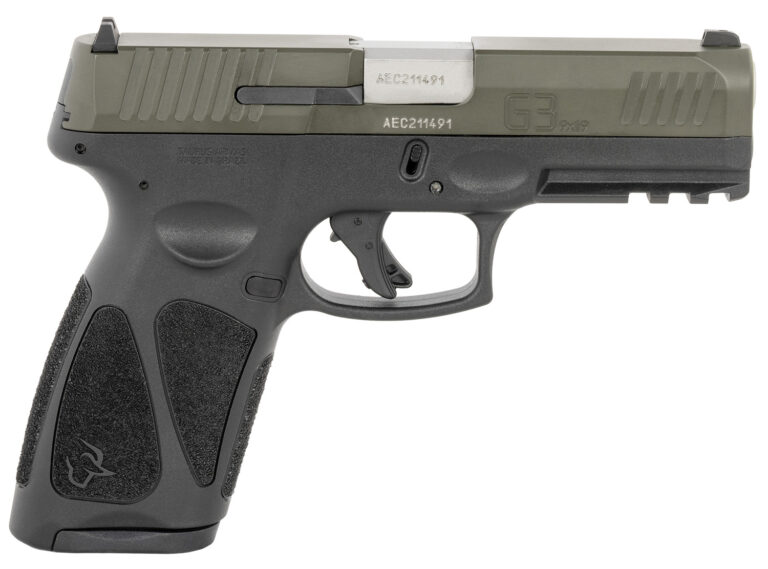 Taurus 1-G3B94B G3  Full Size Frame 9mm 17+1 4" Matte Stainless Steel Barrel, OD Green Serrated Alloy Steel Slide, Black Polymer Frame w/Picatinny Rail, Textured Grip