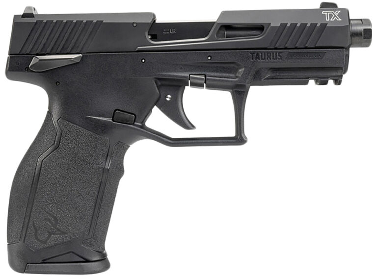 Taurus 1-2TX22141-15 2TX  Full Size Frame 22 LR 15+1 4.60" Matte Black Threaded Barrel, Black Anodized Serrated Slide, Matte Black Polymer Frame w/Picatinny Rail, Textured Grip
