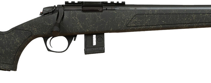 Bergara Rifles BMR009 BMR-X  22 WMR 10+1 18" Blued Heavy Threaded Barrel, Blued Picatinny Rail Receiver, Adj LOP Green w/Black Webbing Synthetic Stock